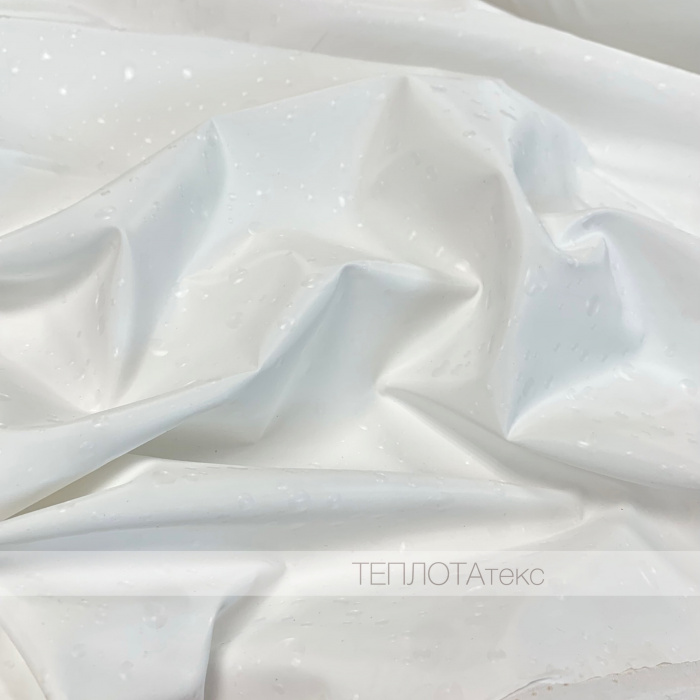 Капли 3D курточная ткань (Белый)