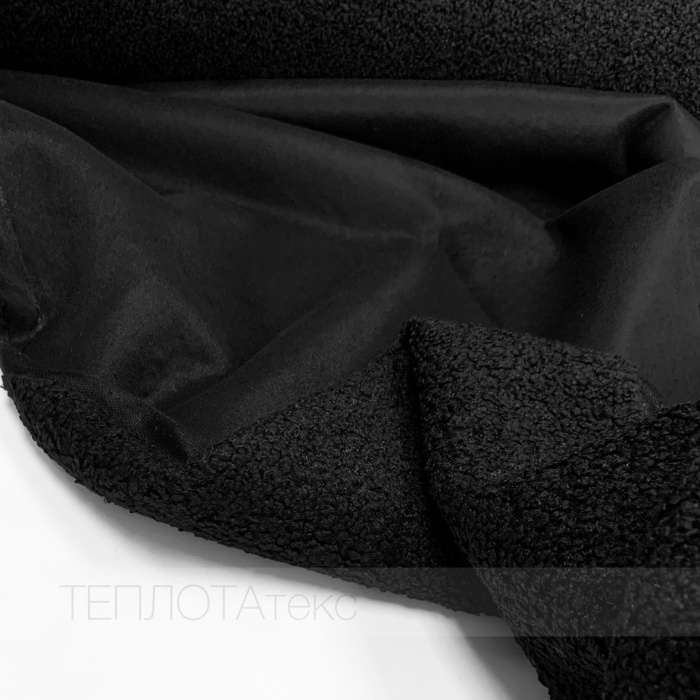 Мех барашек на трикотажной  замшевой основе 2544 / 2813 (Черный 2)