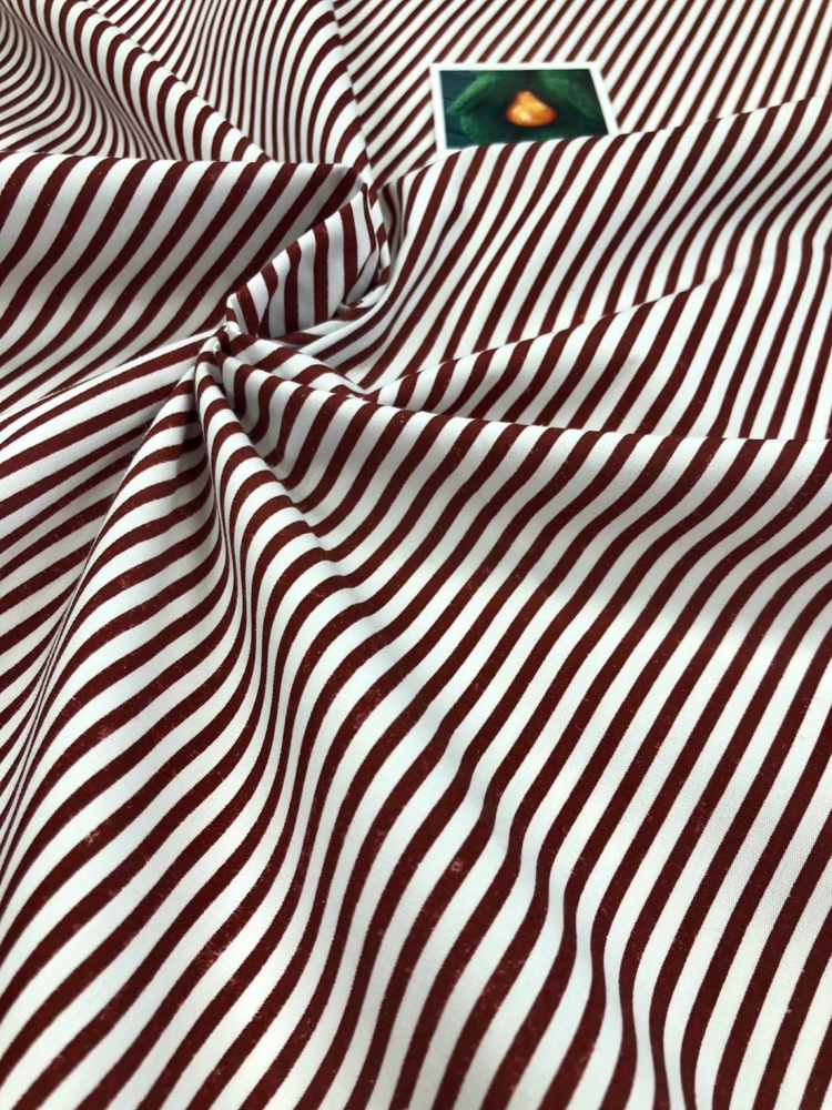 хб полоса белый терракот