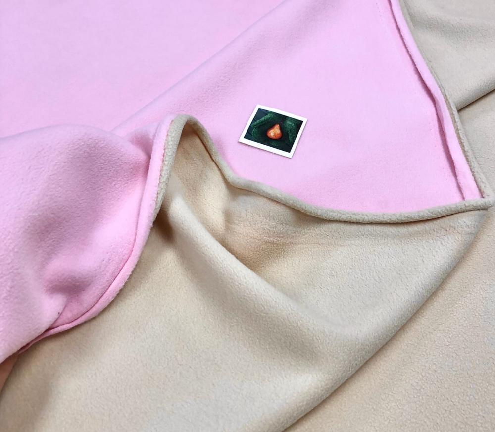 Ту фейс, розовый+песочный