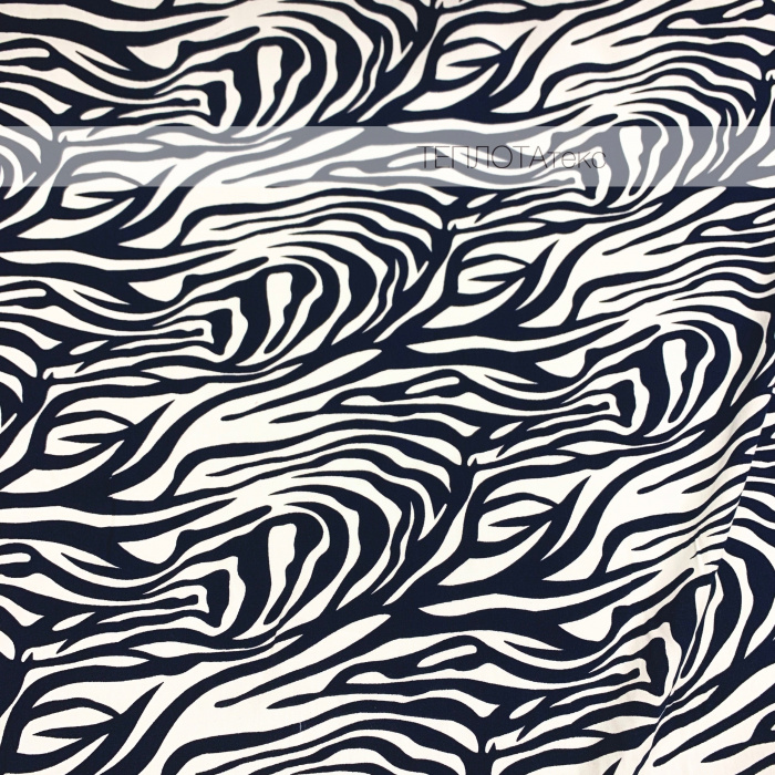 Цветная зебра, штапель (54482) (Чернильные на белом)