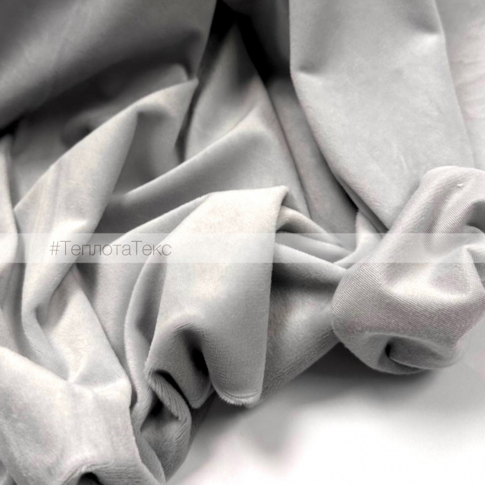 Вельбоа, трикотаж подкладочный, высота ворса 2мм (Светло-серый 78)